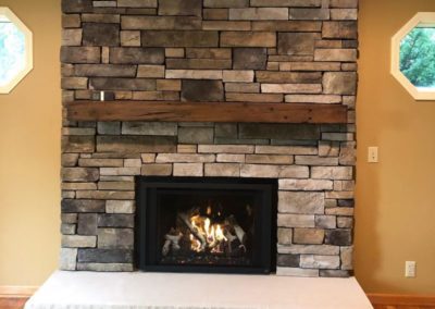 Custom built fireplace