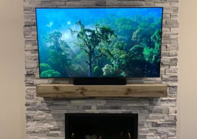 Custom built fireplace